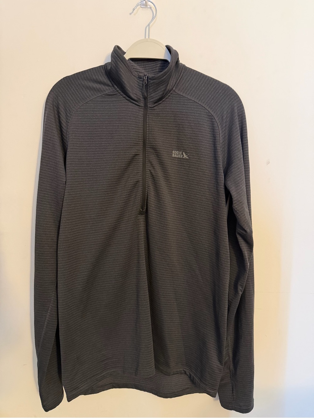 Eddie Bauer Dark Charcoal Quarter-Zip Performance Jacket